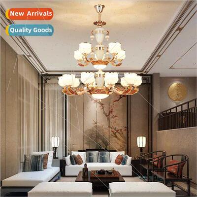 duplex living room chandelier villa hotel hall hollow buildi