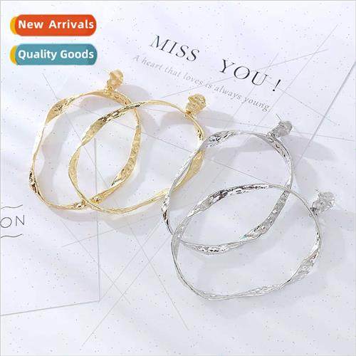 twisted circle earrings geometric oval alloy earrings niche