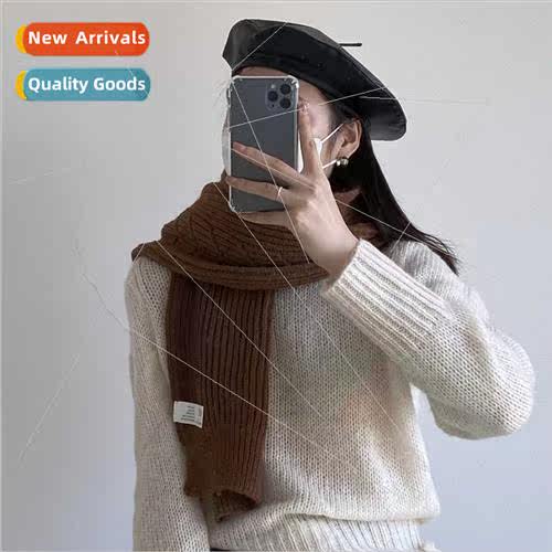 2022 Autumn Winter Scarf female knted wool Korean  hundred r