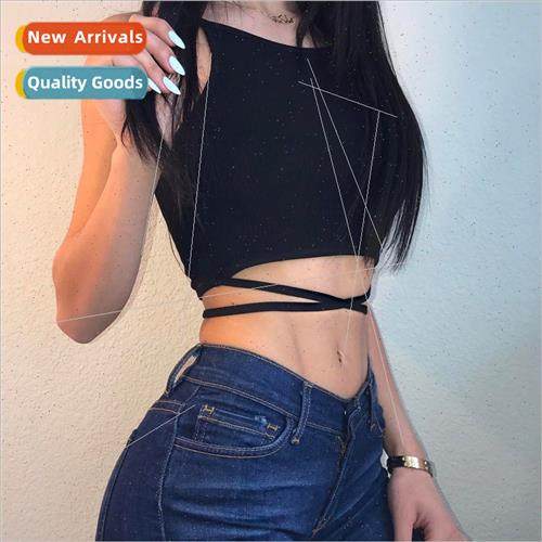 2019 Summer Crop Tops Blusa Women Sleeveless Sexy Bandage T