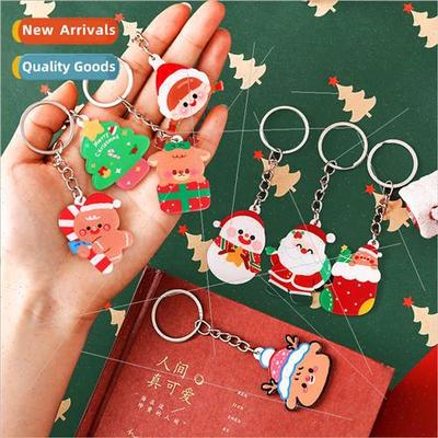 Christmas gift cartoon Santa Claus keychain kindergarten rew