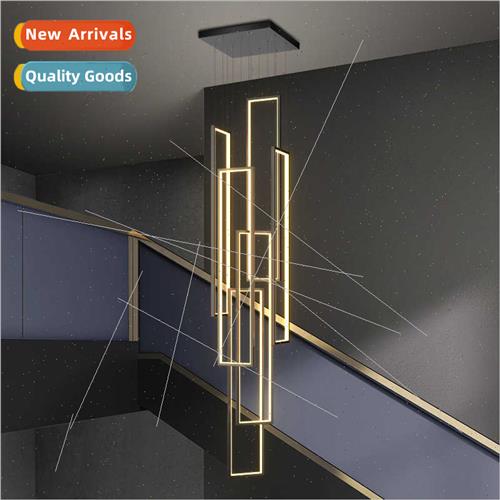 Staircase chandelier modern simple villa duplex hollow loft