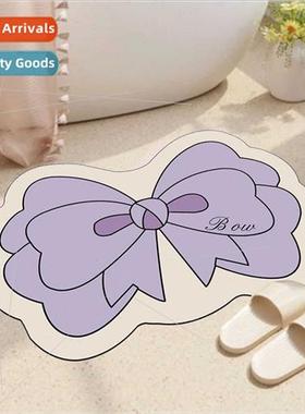Bathroom bath diatome floor mats bathroom -slip feet bow cut