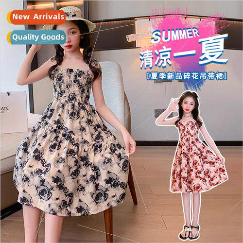 Girls halter dress summer 2023 new Korean chiffon dress chil