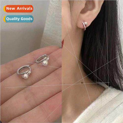 Daily hundred wh pearl earring buttons female niche premium