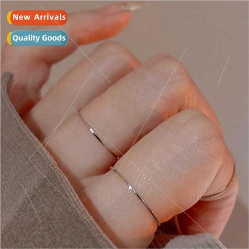 Tanium Steel Cold Scenic Faceted Ring Women mple Delicate ch