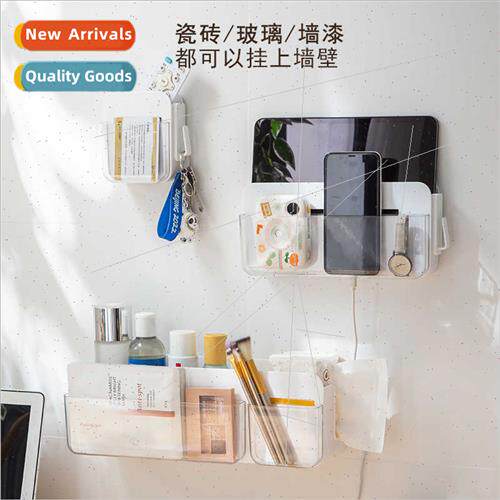 Bedside shelf wall no-punch storage box student stationery o