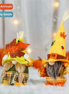 New fall Thanksgiving harvest season scarecrow gnome faceles