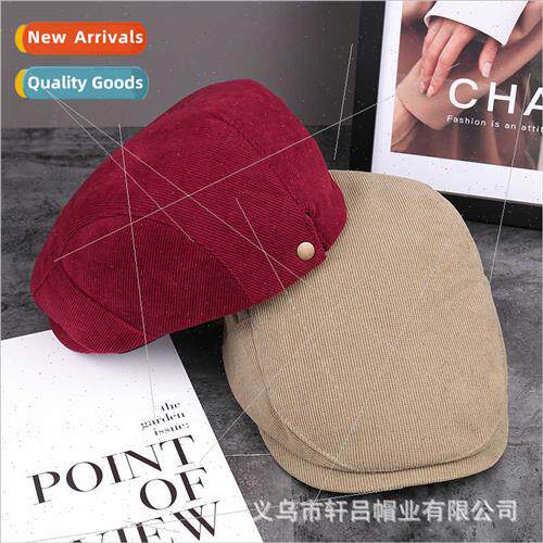 Spring Autumn corduroy ward cap boys retro newsboy cap Ms. B