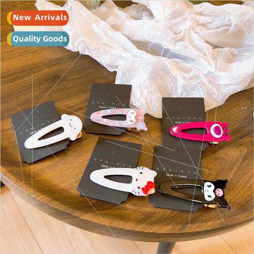 Super cute acetate cartoon modeling side clips versatile bro