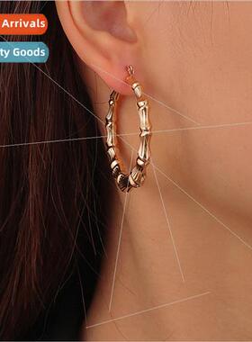 Europe large earrings metal atmosphere bamboo earrings new g