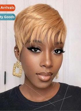 Pixie wigs Europe wigs 适用women short hair full mechanism c