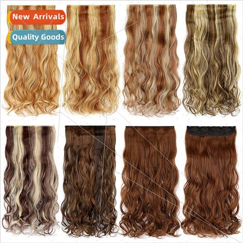 Wig female one-piece five-clip no trace hair extension piece