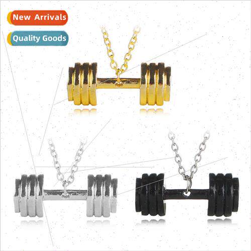 jewelry creative wind sports fness dumbbell necklace fashion