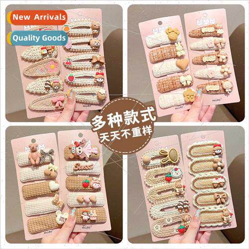 Children hair card headdress milk curry color girls hairpin