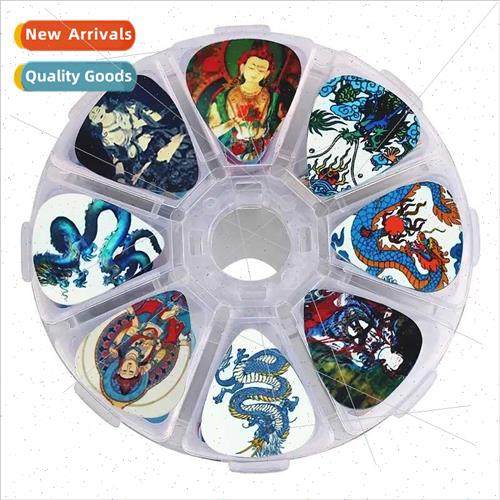 50pcs Colorful Pattern Guar Plectrum Set Musical Instrument