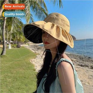 sunshade fisherman sun large ponytail brim bow new hat