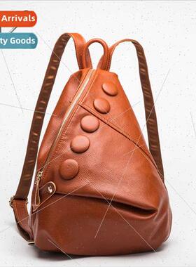 Huada Women Shoulder Bag New Lychee Pattern Shoulder Backpac