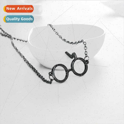 Glasses Pendant Geek Scarab ghtning Necklace  American Film