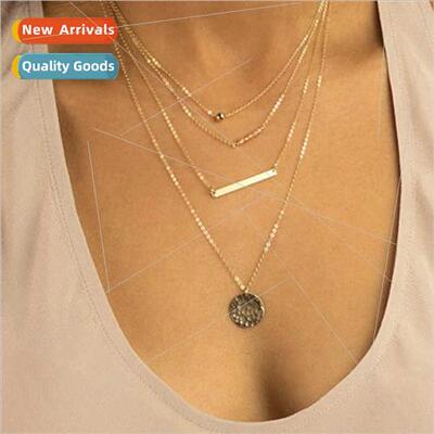 Europe Fashion mple Stacking Women Necklace Multi-Layer One