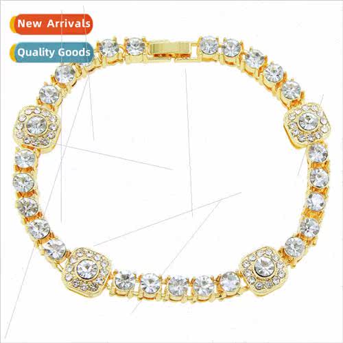 Europe hip-hop full diamonds cool splicing bracelet bracelet