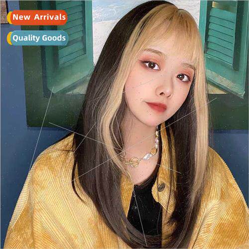 Manga bangs wig women jennie blonde bangs dyed popular chemi