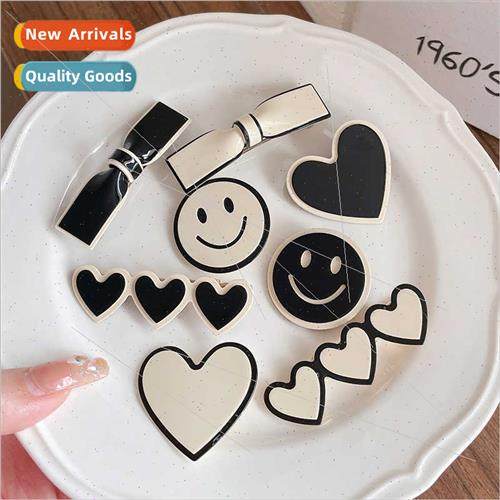 Korea acrylic hair clips love clip sweet girl bangs clip hai