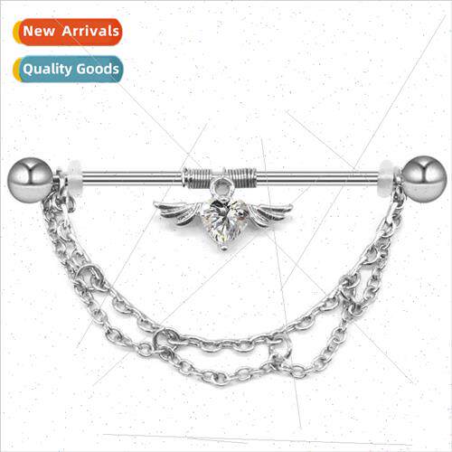 Europe Wings Earrings Chain Earrings Angel Wings Long Ear Bo
