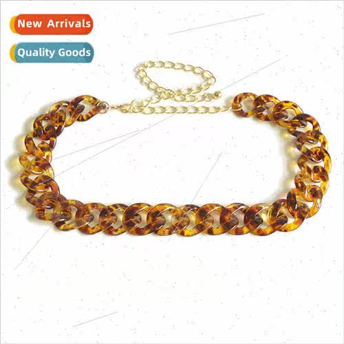 Ethnic versatile ladies amber decorative plastic waist chain