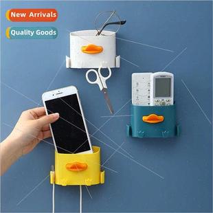 Wall-mounted cell phone organizer bedside no-punch shelf dor