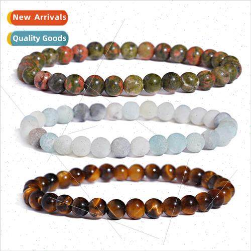 3pcs/set 6mm tiger eye stone painted jasper yoga bracelets