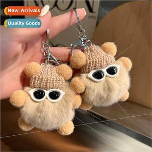 hair cinderblock bag Cute schoolbag rabb pendant ugly otter