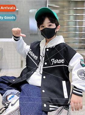 Autumn new children colorful buttons baseball jersey small m