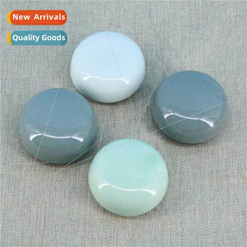 Low lid shadow blue glaze seal clay box Wenfeng kiln creativ