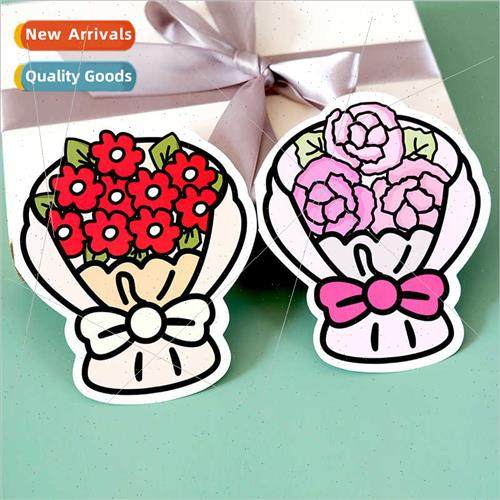 6 Sunflower Tulip Bouquet Greeting Cards Folded Generic Than