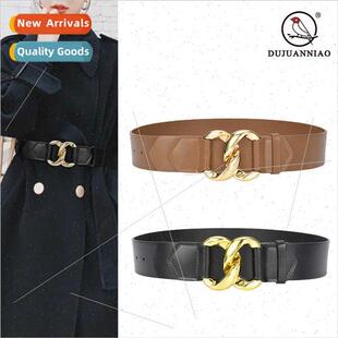 Coat wide belt versatile decorative cowhide waist seal femal