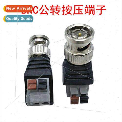 Spring press type bnc video plug Q9 male crimp type posive n