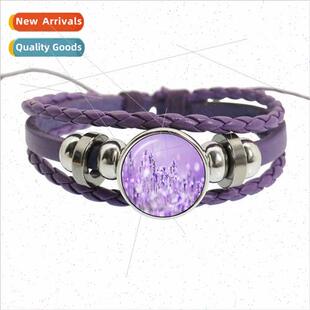 Lavender Flower Branch Bracelet Time Gemstone Bracelet Purpl