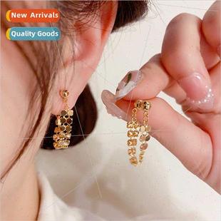pcs tassel after silver two bee needle female s925 earrings