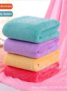 Coral velvet bath towel beach towel support thickened enlarg