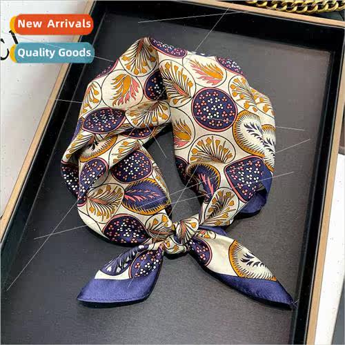 Summer silk silk scarf small square scarf women career versa