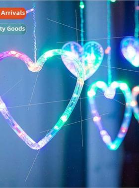led romantic love curtain light room backdrop decoration col