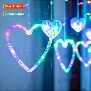 led romantic love curtain light room backdrop decoration col
