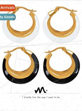 Circle large earrings black whe drop earrings fashion commut