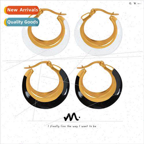 Circle large earrings black whe drop earrings fashion commut