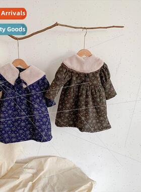 Childrens dress 2023 fall and winter girls Korean  of the sm