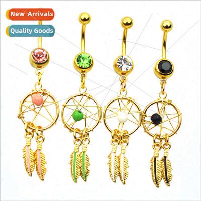Body piercing jewelry dreamcatcher navel ring navel studs el