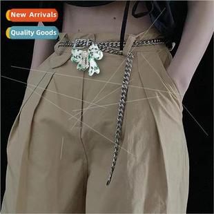 waist chain female Green cinch metal fall butterfly