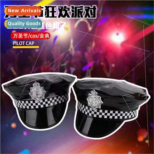 New glossy PU leather flat top octagonal cap adult stage per