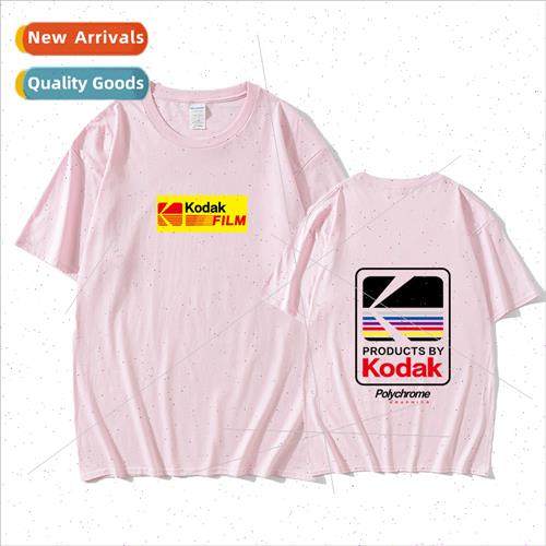 INS super-hot half-sleeve Korean retro loose versatile Kodak